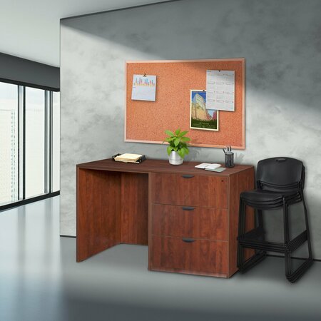 LEGACY Side Desk, 23" D, 72" W, 42" H, Cherry, Melamine Laminate LSLFSD7223CH